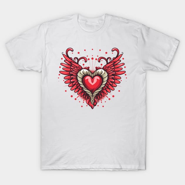 Heart With Wings 4 T-Shirt by Gypsykiss